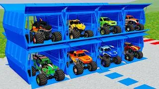 Thumbnail: 8 Monster Trucks from BOXES - BeamNG Monster Truck Crashes