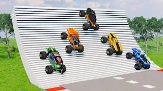 Thumbnail: Monster Trucks VS Stairs - Ramps | BeamNG Monster Truck Crashes