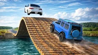 Thumbnail: Cars vs Ramp Bridge Challenge #4 in BeamNG Drive!