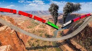 Thumbnail: Train vs Giant U Track Crashes #6 and Cars vs Rails | BeamNG.Drive