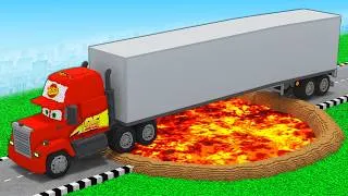 Thumbnail: LONG TRUCK vs POTHOLES with LAVA in Teardown