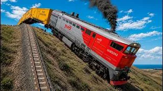 Thumbnail: Trains vs Steep Slope #2 and Cars & Rails - BeamNG.Drive