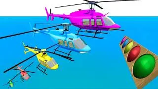 Thumbnail: Big & Small Helicopter vs Rails and Train with Portal Trap - BeamNG #105
