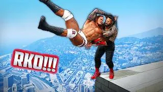 Thumbnail: GTA 5 WRESTLING LIKE IN WWE #52 (RKO, Spear, Claymore Kick and more!)