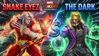 Thumbnail: MTFS - SNAKE EYEZ vs THE DARK – INSANE SET! 🔥 Marvel Tokon Fighting Souls 🔥