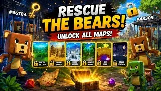 Thumbnail: I must rescue the bears! 🐻🔑 Every map is waiting to be unlocked! 😱🔥#SuperBearAdventure 