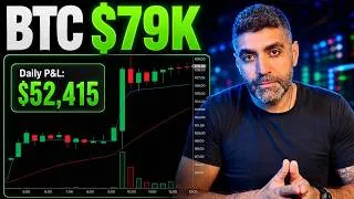Thumbnail: Bitcoin Huge Short Squeeze... How I Made $52,415 Live Trading RobinHood Stock $HOOD