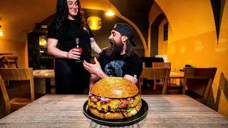 Thumbnail: I ORDERED THE BIGGEST BURGER IN THE CZECH REPUBLIC...THE TIME TO BEAT IS 12 MINUTES | BeardMeatsFood