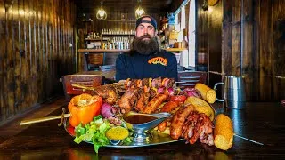 Thumbnail: THIS HUGE MEDIEVAL BANQUET CHALLENGE HAS NEVER BEEN BEATEN SOLO! | BeardMeatsFood