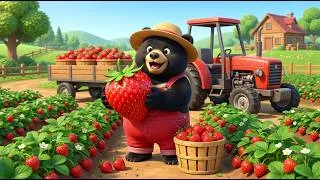 Thumbnail: 🐻😋 Bear Farmer Harvests a Giant Strawberry and Makes a Delicious Treat! 🍓🚜 | Vehicles Farm Animated