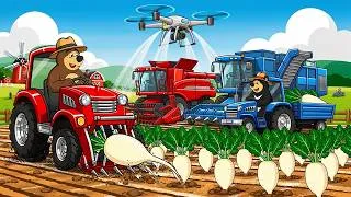 Thumbnail: 🚜 Pre-Harvest Pest Control for High-Quality Daikon Radishes | Animated Farm Machinery