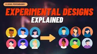 Thumbnail: The Experimental Designs You MUST Know (AQA Psychology)