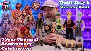 Thumbnail: Ever After High & Monster High Thrift, Ebay & Mercari Haul | 3 Year Channel Anniversary Celebration