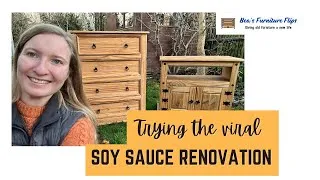 Thumbnail: Trying the VIRAL Soy Sauce Renovation - #upcycling #furniturerenovation #furnitureflip