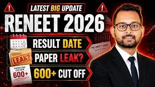 Thumbnail: 🚨 RE-NEET 2026 Paper Leak? | Result Date Announced | Cut-off 600+ ?
