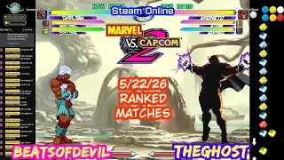 Thumbnail: MvC2 beatsofdevil(Dhalsim-Sentinel-Cyclops) vs TheGhost(Magneto-Storm-Sentinel-Commando) 5/22/26