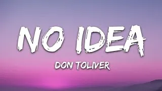 Thumbnail: Don Toliver - No Idea (Lyrics) | Official Lyric Video