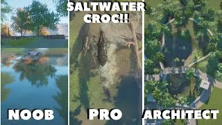 Thumbnail: Noob vs Pro vs Architect | The Zoo Ep. 4 | Saltwater crocodiles |