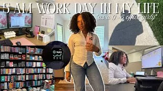 Thumbnail: 5am 9–5 office routine | 16k steps + a slow evening