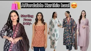 Thumbnail: **HUGE** Trending Kurthis Haul😍 Affordable Kurthis Starting From 349/- only.. #kurthihaul #kurthis