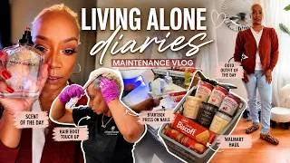 Thumbnail: Living Alone Diaries 🏡✨ Root Touch-Up, Finger Waves, Walmart Haul & Press-On Nails!