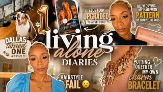 Thumbnail: ✨ Living Alone Diaries 🏡 | Dallas Turned ONE! 🐶 Adult Food Upgrade, Hair Fail & DIY Charm Bracelet