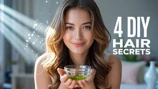 Thumbnail: 4 DIY HAIR SECRET TIP ✨ { healthy & shiny hair care routine steps} ☁️