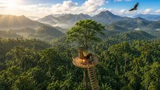 Thumbnail: Building a Massive Treehouse with a Trunk Ladder to Stay Safe from Ground Predators