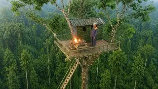 Thumbnail: Building a Massive Tree Survival Shelter High Above the Forest to Avoid Ground Dangers