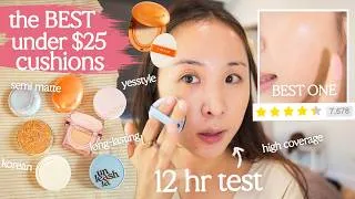 Thumbnail: I tested 7 popular cushion foundations to find the BEST 🤍 | semi-matte, natural & dewy