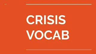 Thumbnail: NCE Crisis Vocab Review | Crisis Counseling & Intervention, PFA and more