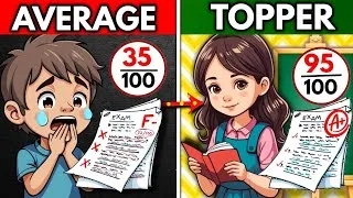 Thumbnail: 5 Steps to Become Topper🔥| Secret Study Tips to Score Highest | Score 95+🔥| Be creative & Artistic