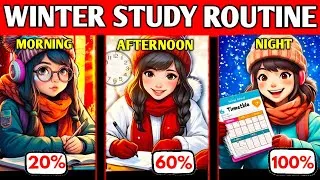Thumbnail: The Best Winter Study Routine 🔥MORNING TO NIGHT | How to Study in Winters| Study Hacks| #motivation