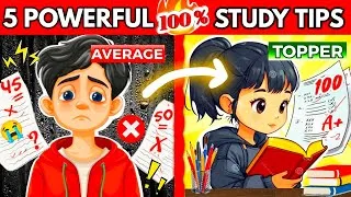 Thumbnail: How to Study SMART ?🤯| 5 Secret Study Tips to Increase Your Marks| Secret Tips of Every Topper 🔥