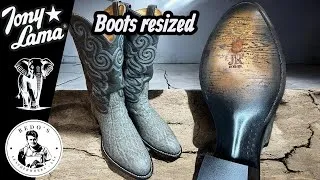 Thumbnail: #413 Tony Lama Elephant skin boots Resized
