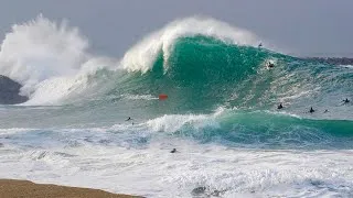 Thumbnail: The Wedge - PUMPING Swell and Heavy 10’-15' Surf !!! (June 10th 2026)