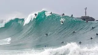 Thumbnail: The Wedge - MASSIVE Mega Swell 20'-25' Surf !!! (June 9th 2026)