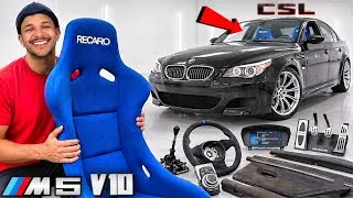 Thumbnail: I Gave my ABANDONED V10 Manual BMW M5 a SUPERCAR INTERIOR and it looks CRAZY! [CSL PROTOTYPE]