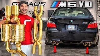 Thumbnail: Installing the World's LOUDEST F1 EXHAUST on my V10 Manual BMW M5 E60! MEISTERSCHAFT [CRAZY LOUD]