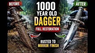 Thumbnail: From Soil to Steel Shine 😱 1000-Year-Old Dagger Full Restoration | Ultra Realistic ASMR Workshop”