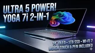 Thumbnail: Lenovo Yoga 7i Review | Core Ultra 5 OLED 2-in-1 Worth It?
