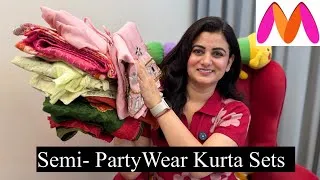 Thumbnail: Festive Wear Myntra Kurta Set Haul, Embroidered Kurta Pant Set With Dupatta,Kurta Palazzo,Co-Ord Set