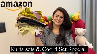 Thumbnail: Amazon Kurta Set Haul, Embroidered Kurta Pant Set With Dupatta, Kurta Palazzo Set,Cotton Co-Ords Set