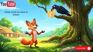 Thumbnail: Chalak Lomdi aur Kawa Ki Kahani ..चालाक लोमड़ी ने ऐसे बेवकूफ बनाया कौआ 😱 | Crow & Fox Story in Hindi