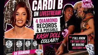 Thumbnail: Live: Cardi celebrates💎 💎💎💎records, new hit #AHHA  & Cardi & Kash Collab coming??👀 #cardib #AhHa #yt