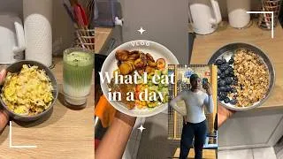 Thumbnail: REALISTIC  what I eat in a day   high protein recipes, calorie deficit, my leg workout routine