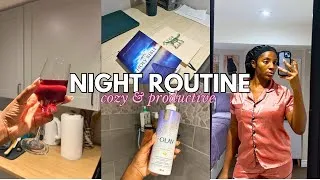 Thumbnail: COZY NIGHT TIME ROUTINE | relax + shower + skincare + healthy habits for a good next day
