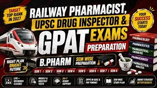 Thumbnail: GPAT, Pharmacist, Drug Inspector Preparation 2026 | B.Pharm Year Wise Preparation 🇮🇳