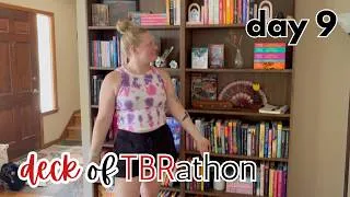 Thumbnail: touring my sister's bookshelves! 📚 || day 9 of #DeckofTBRathon READING VLOG