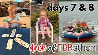 Thumbnail: ☀️ perfect summer days: tubing, swimming, and soccer! || days 7 & 8 of #DeckofTBRathon READING VLOG